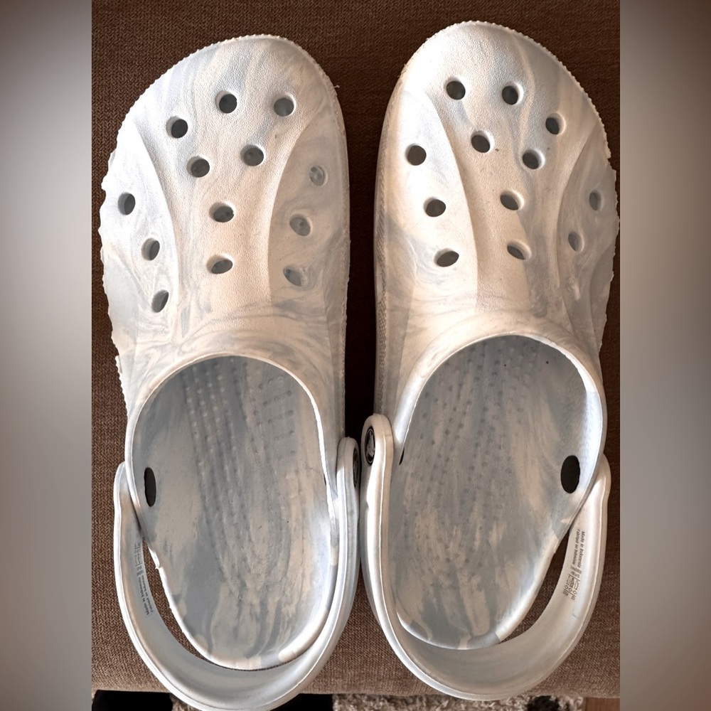 CROCS White Sandals with Perforated Design
